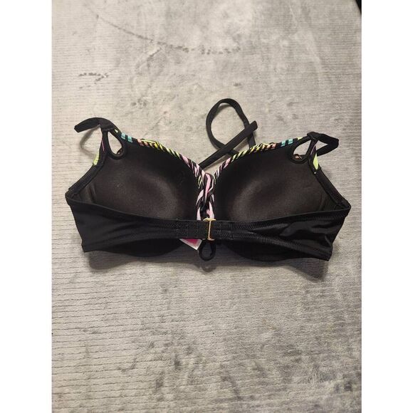 Victorias Secret Gorgeous Add 1.5 Cups Push Up Tie Dye Print Bikini Top Sz 32D - Picture 2 of 3